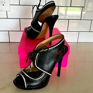 Betsey Johnson Black and White Heels